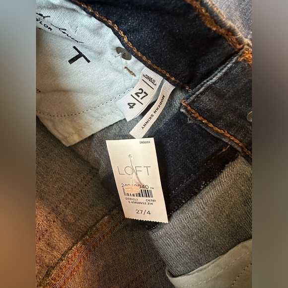Loft modern skinny 4 27 Jeans nwt - Picture 2 of 4